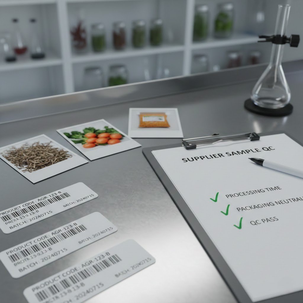 “3D visual of supplier sample inspection and verification checklist for dropshipping operations.”