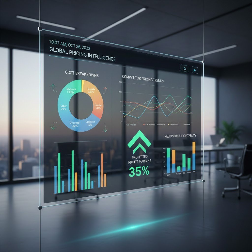 Amazon pricing automation dashboard showing margin protection and repricing analysis.