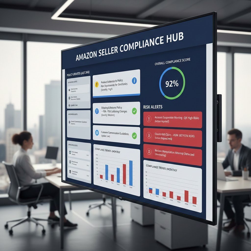 Amazon policy compliance monitoring by a virtual assistant.