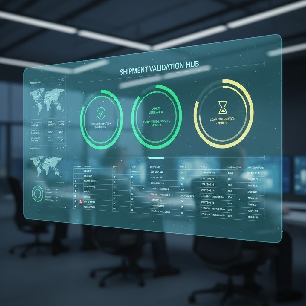 Tracking and carrier validation system ensuring Walmart shipping compliance.