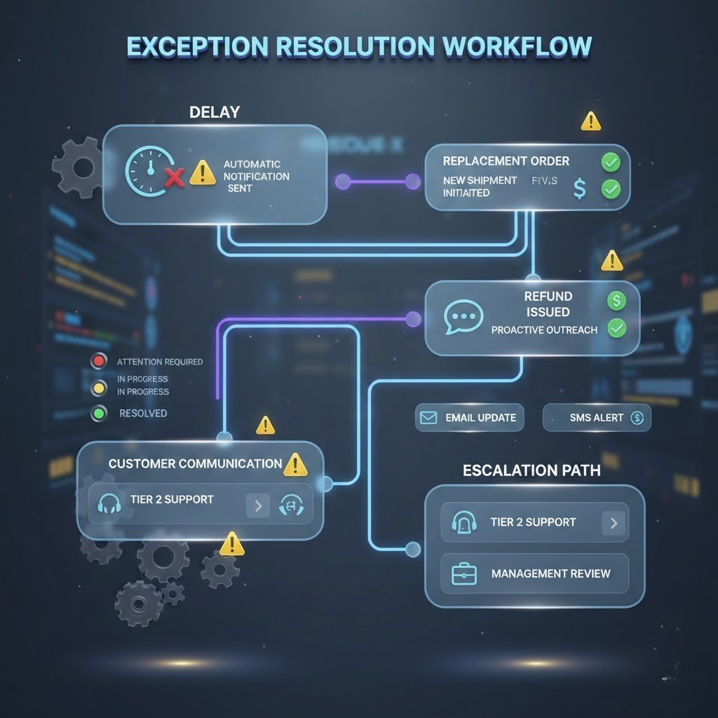 Virtual assistant exception handling process for Amazon dropshipping.