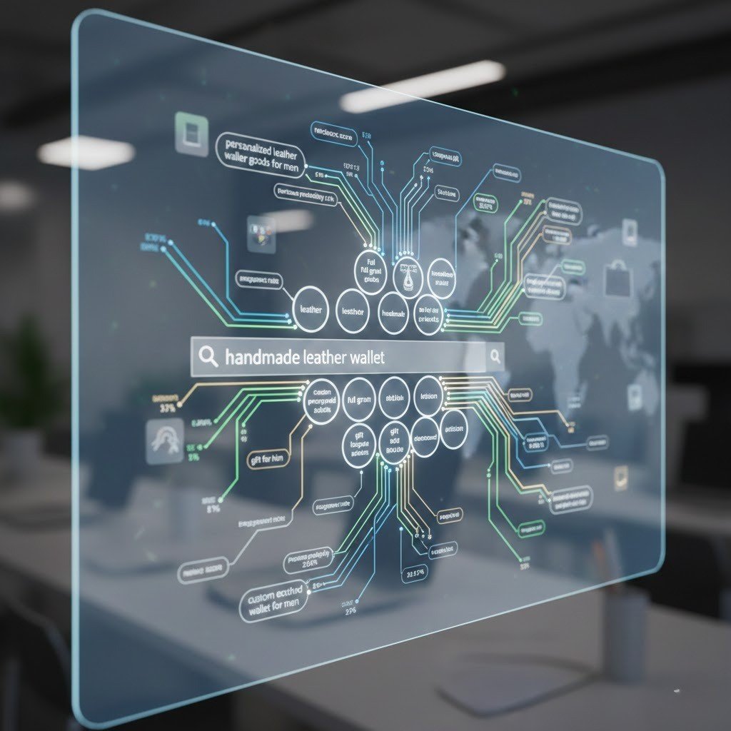 Visualization of how Etsy combines tag keywords with buyer searches.