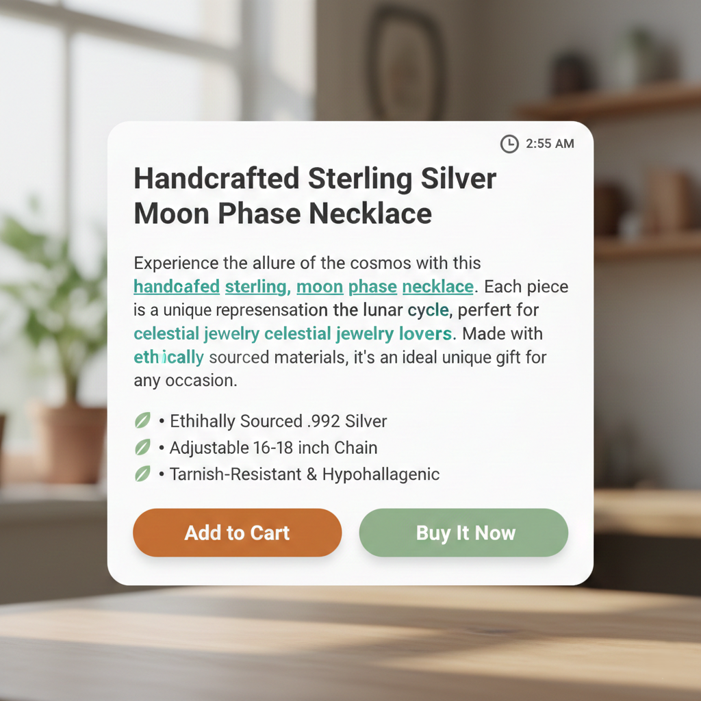 Etsy product description optimized for SEO and buyer engagement.